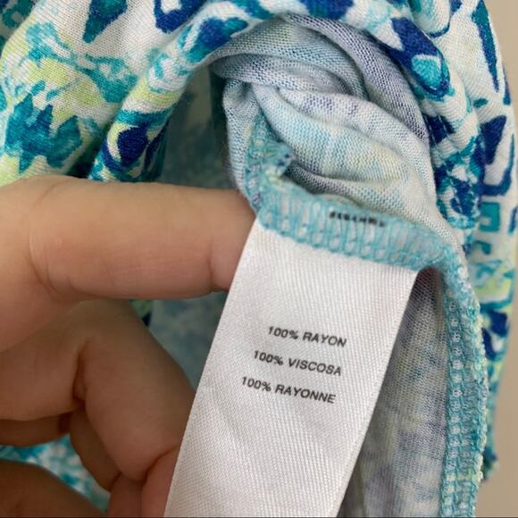 Chico’ Blue Mixed Print Top - Picture 3 of 5